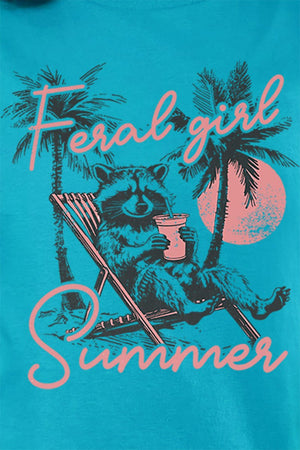 Feral Girl Summer Short Sleeve Relaxed Fit T-Shirt - Wholesale Accessory Market