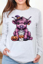 Purple Highland Halloween Heavy Cotton Long Sleeve Adult T-Shirt - Wholesale Accessory Market