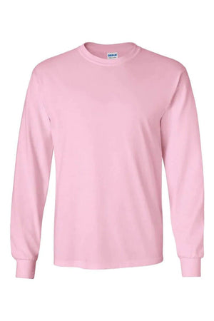 Pink Chinoiserie Christmas Heavy Cotton Long Sleeve Adult T-Shirt - Wholesale Accessory Market