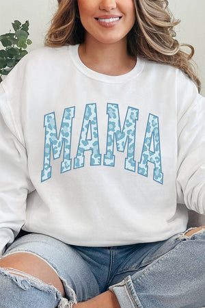 Blue Leopard Mama Unisex NuBlend Crew Sweatshirt - Wholesale Accessory Market