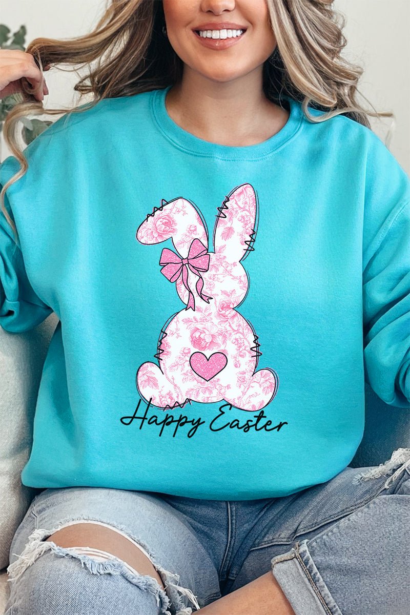 Blush Bunny Happy Easter Unisex NuBlend Crew Sweatshirt - Wholesale Accessory Market