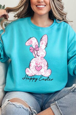 Blush Bunny Happy Easter Unisex NuBlend Crew Sweatshirt - Wholesale Accessory Market