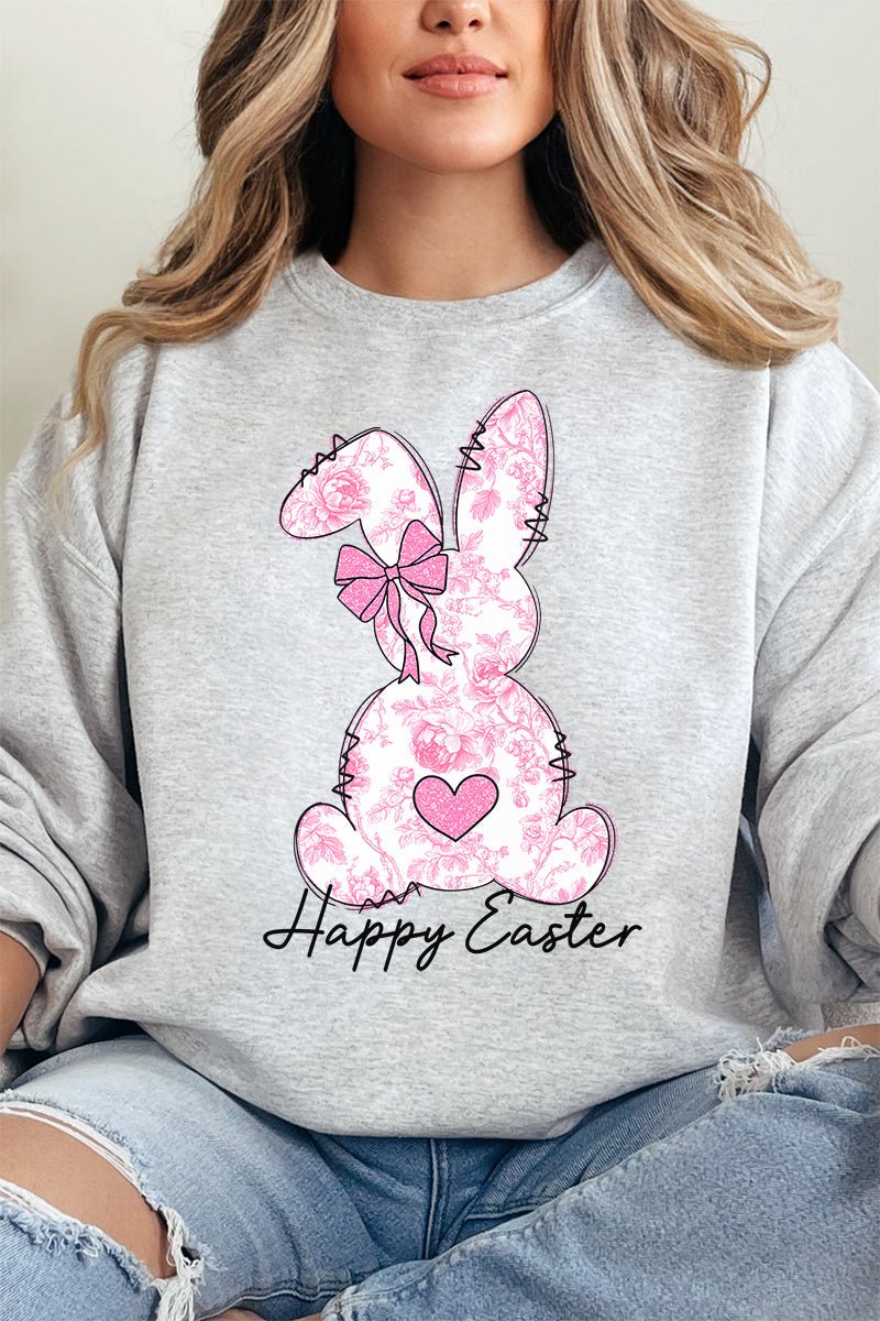 Blush Bunny Happy Easter Unisex NuBlend Crew Sweatshirt - Wholesale Accessory Market