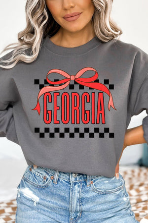 Bow Georgia Check Unisex NuBlend Crew Sweatshirt - Wholesale Accessory Market