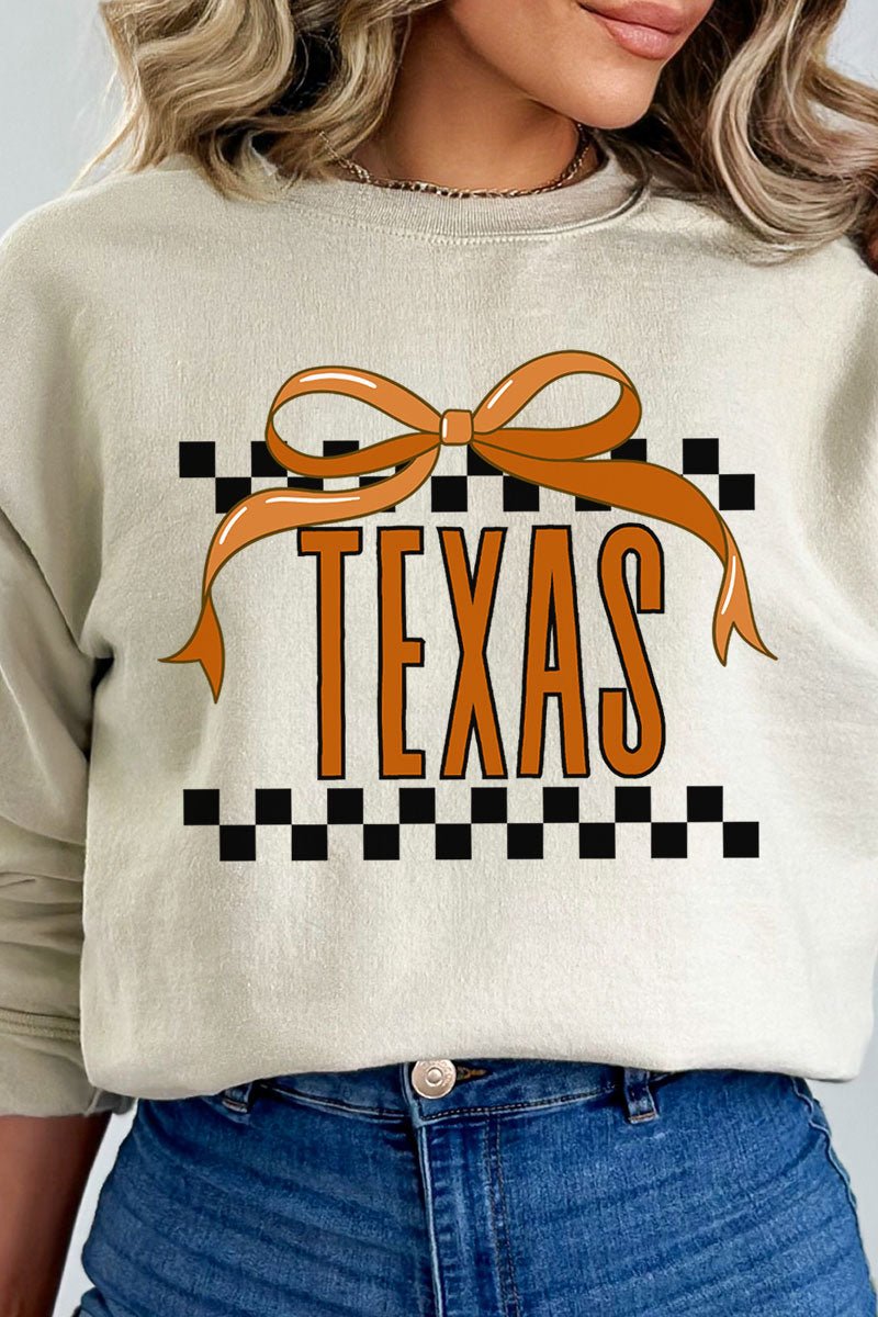 Bow Texas Check Unisex NuBlend Crew Sweatshirt - Wholesale Accessory Market