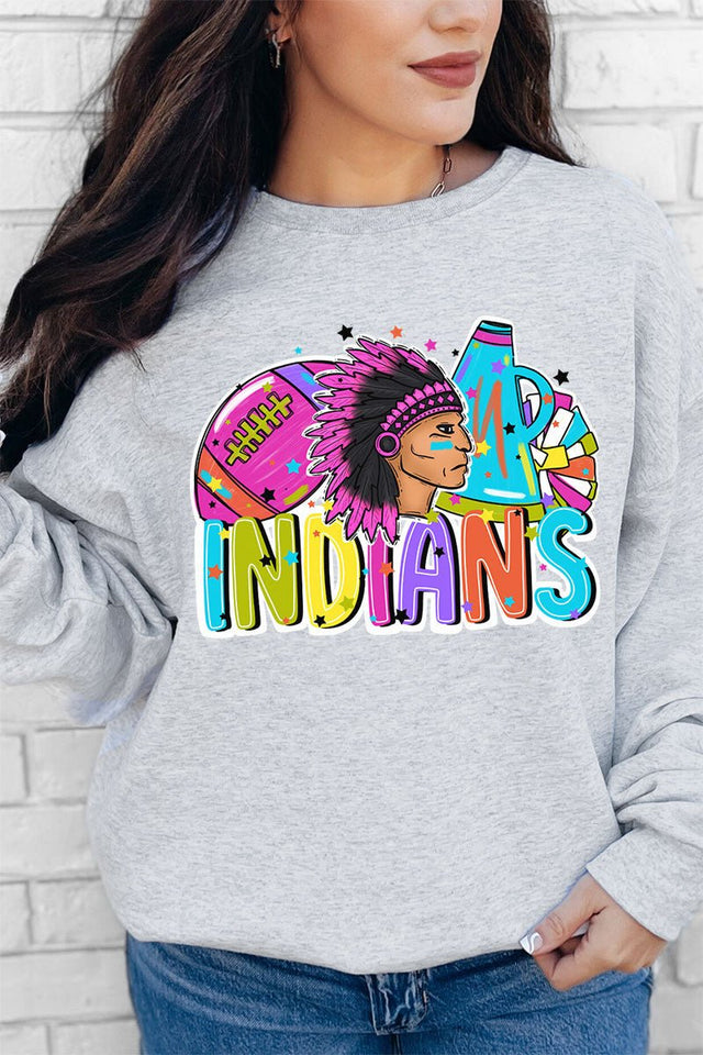 Bright Indians Colorful Unisex NuBlend Crew Sweatshirt - Wholesale Accessory Market