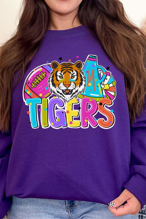 Bright Tigers Colorful Unisex NuBlend Crew Sweatshirt - Wholesale Accessory Market