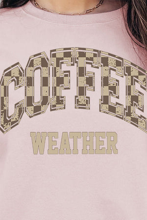 Brown Checkered Coffee Weather Unisex NuBlend Crew Sweatshirt - Wholesale Accessory Market