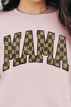 Brown Checkered Mama Unisex NuBlend Crew Sweatshirt - Wholesale Accessory Market