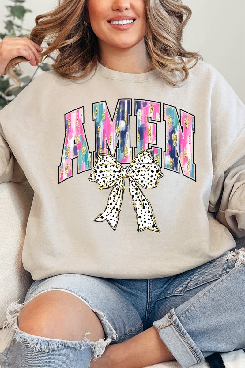 Brushed Amen Bow Unisex NuBlend Crew Sweatshirt - Wholesale Accessory Market