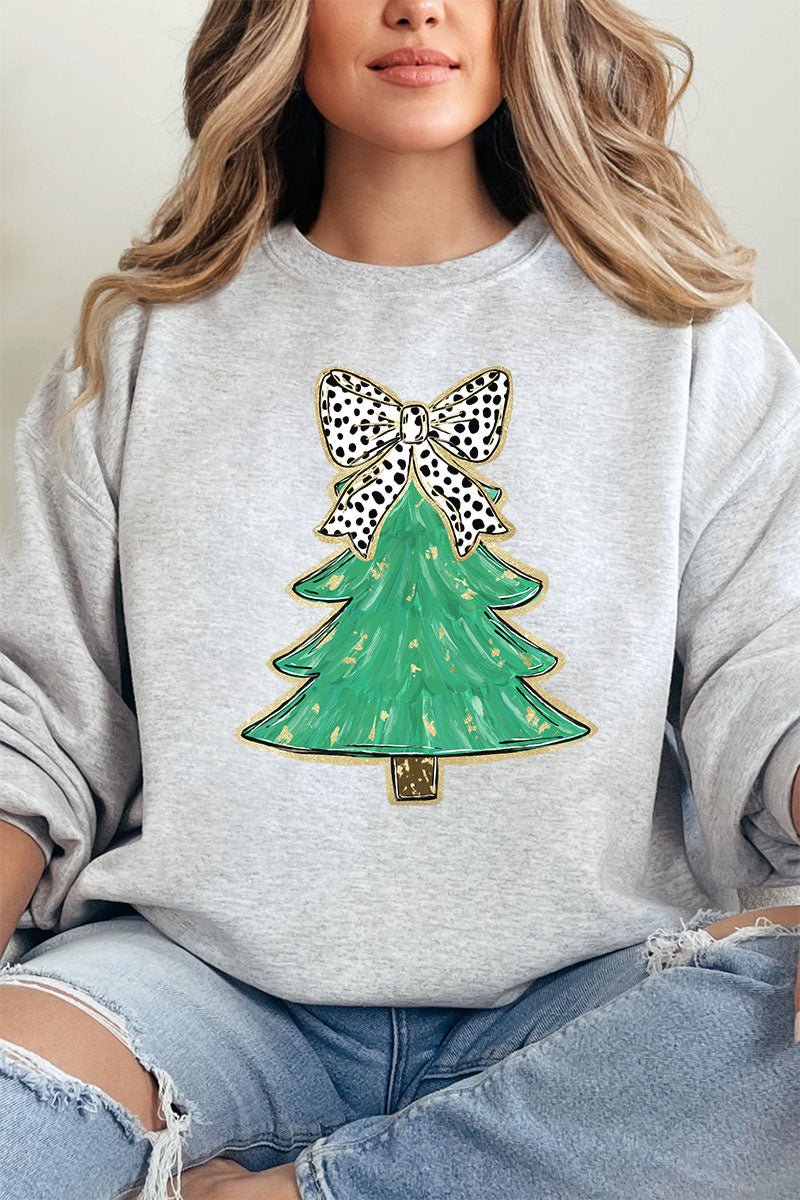 Brushed Green Christmas Tree NuBlend Crew Sweatshirt - Wholesale Accessory Market