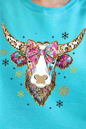 Brush Stroke Highland Cow Unisex NuBlend Crew Sweatshirt - Wholesale Accessory Market