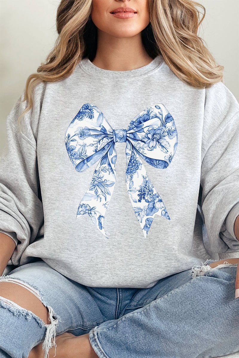 Chinoiserie Coquette Bow Unisex NuBlend Crew Sweatshirt - Wholesale Accessory Market