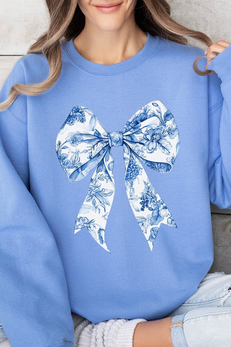 Chinoiserie Coquette Bow Unisex NuBlend Crew Sweatshirt - Wholesale Accessory Market