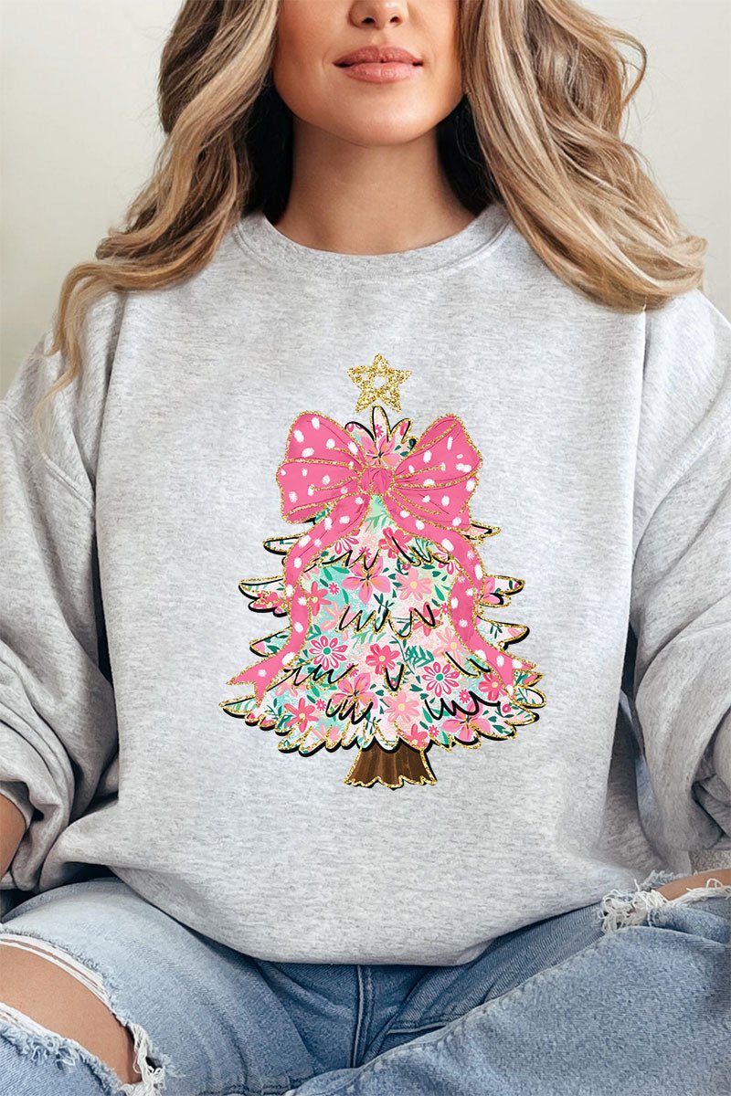 Christmas Tree Preppy Blossom Unisex NuBlend Crew Sweatshirt - Wholesale Accessory Market