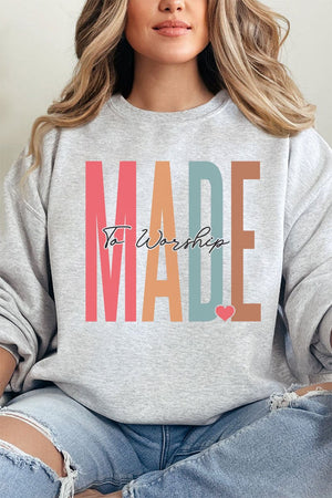 Colorblock Made To Worship Unisex NuBlend Crew Sweatshirt - Wholesale Accessory Market