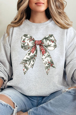 Evergreen Elegant Bow Unisex NuBlend Crew Sweatshirt - Wholesale Accessory Market