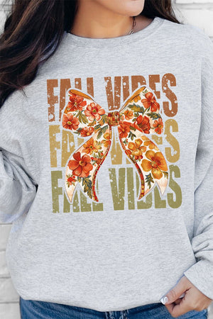 Fall Vibes Floral Coquette Unisex NuBlend Crew Sweatshirt - Wholesale Accessory Market