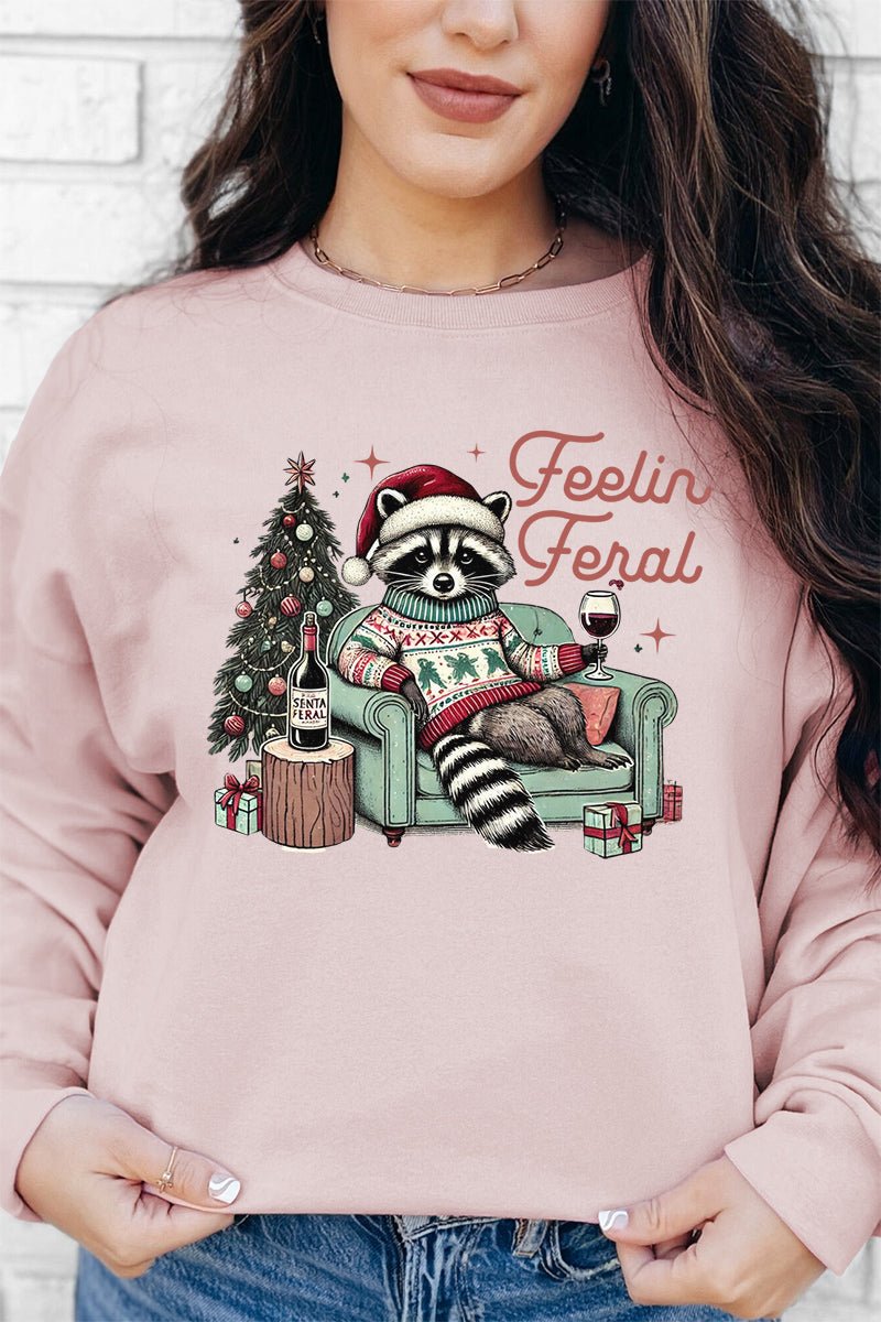 Feelin' Feral Christmas Unisex NuBlend Crew Sweatshirt - Wholesale Accessory Market