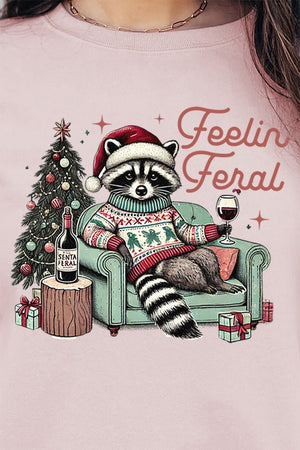 Feelin' Feral Christmas Unisex NuBlend Crew Sweatshirt - Wholesale Accessory Market