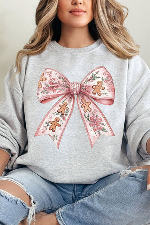 Gingerbread Coquette Bow Unisex NuBlend Crew Sweatshirt - Wholesale Accessory Market