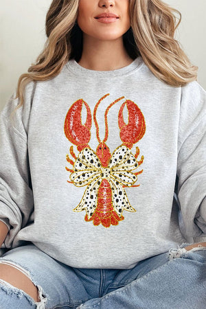 Glitzy Crawfish Coquette Bow Unisex NuBlend Crew Sweatshirt - Wholesale Accessory Market