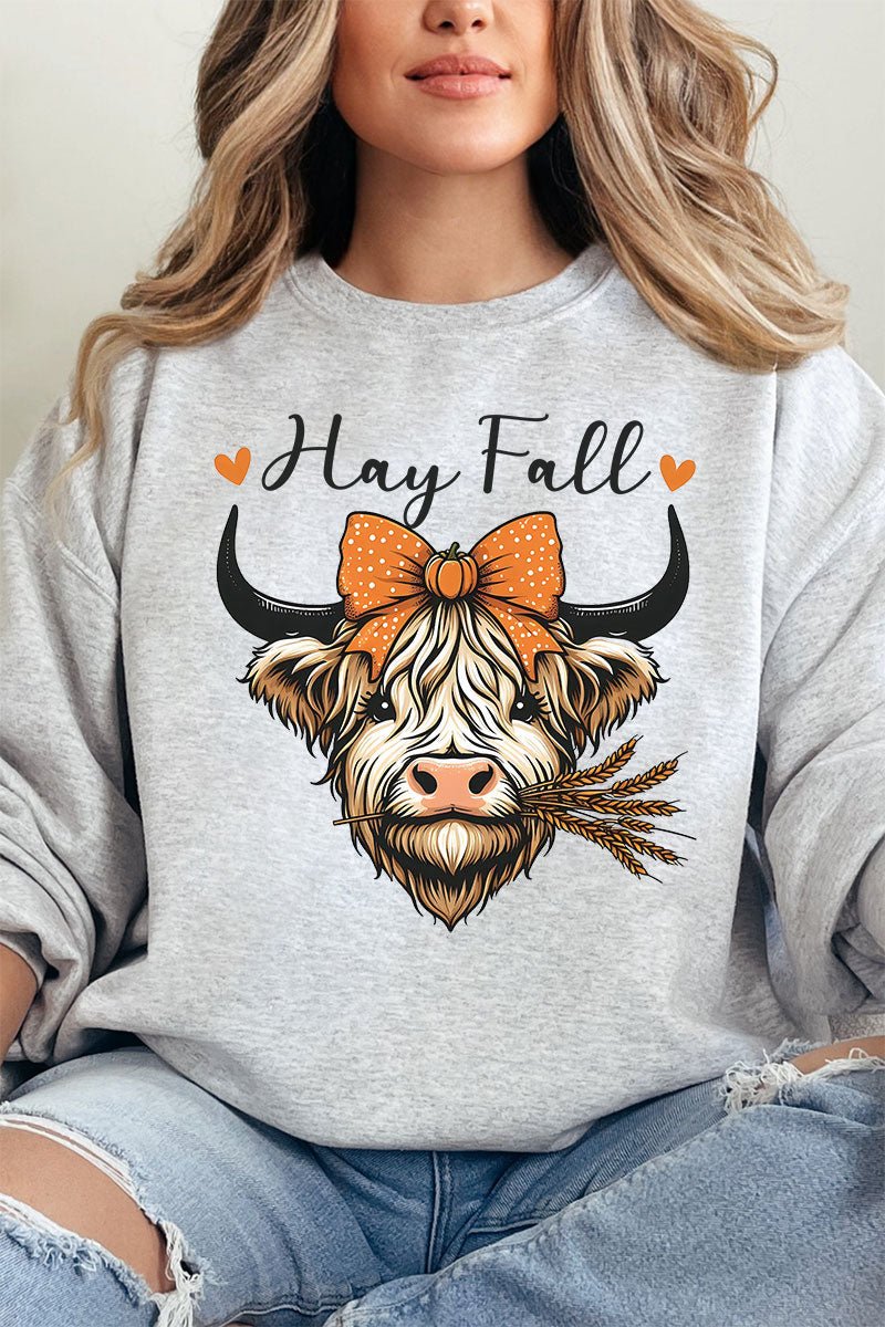 Hay Fall Cow Unisex NuBlend Crew Sweatshirt - Wholesale Accessory Market