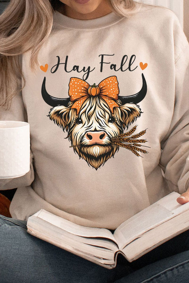 Hay Fall Cow Unisex NuBlend Crew Sweatshirt - Wholesale Accessory Market