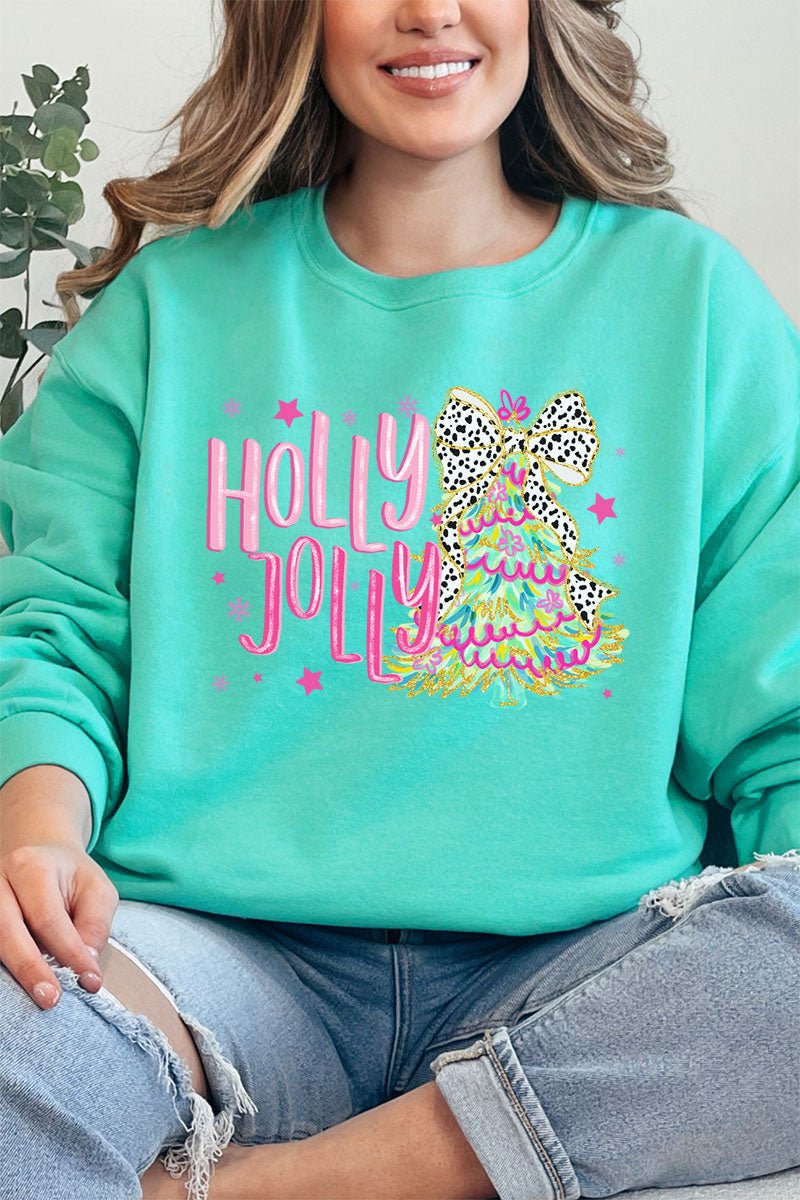 Holly Jolly Christmas Tree Unisex NuBlend Crew Sweatshirt - Wholesale Accessory Market