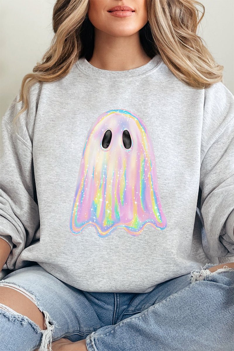 Iridescent Boo Ghost Unisex NuBlend Crew Sweatshirt - Wholesale Accessory Market