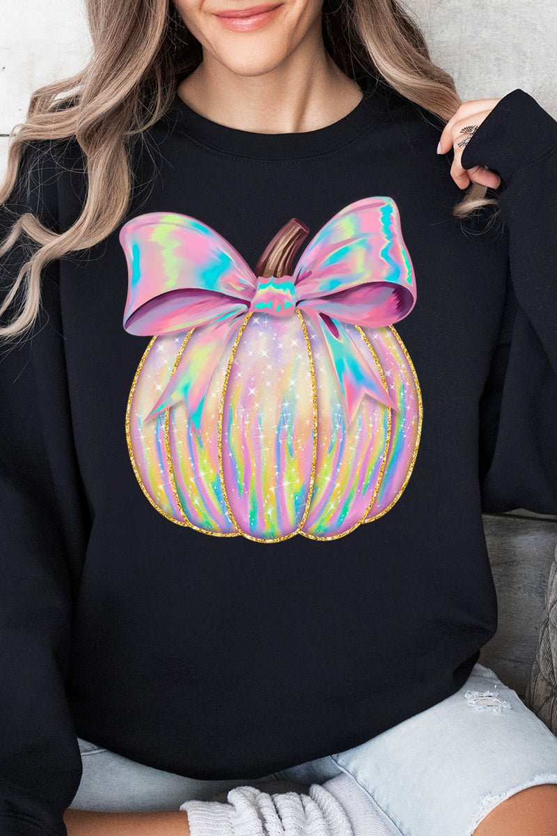 Iridescent Bow Pumpkin Unisex NuBlend Crew Sweatshirt - Wholesale Accessory Market