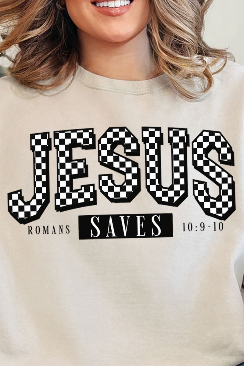 Jesus Saves Unisex NuBlend Crew Sweatshirt - Wholesale Accessory Market