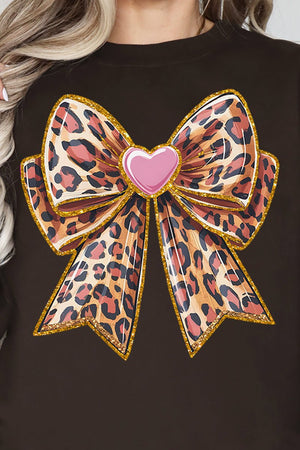 Leopard Love Bow Unisex NuBlend Crew Sweatshirt - Wholesale Accessory Market