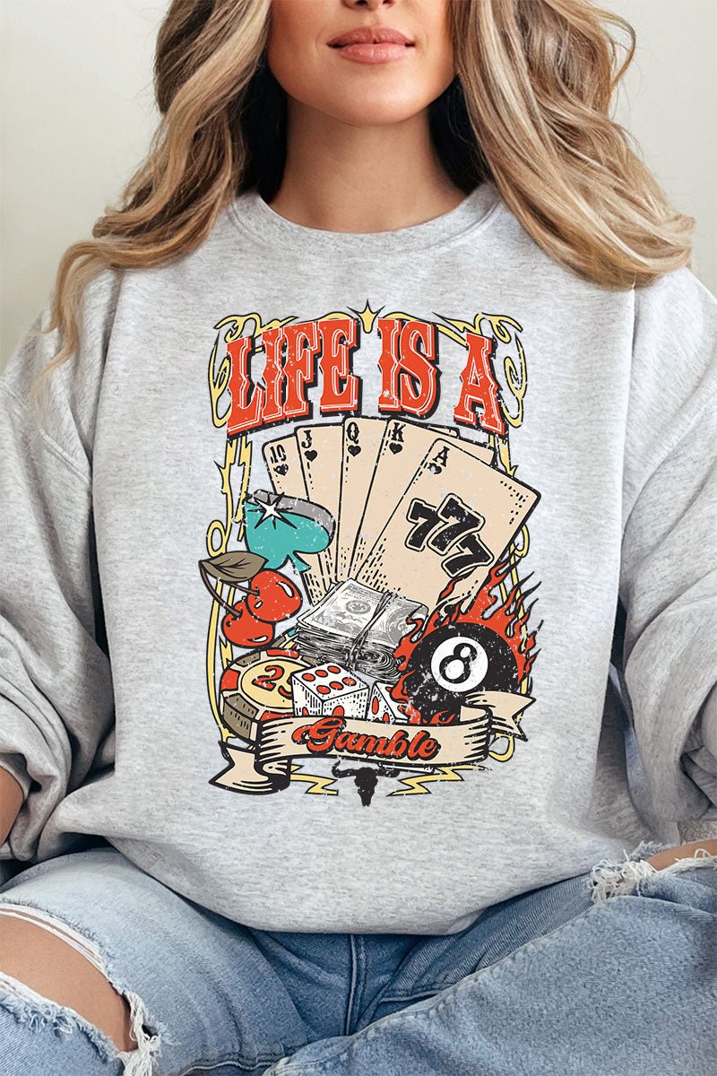 Life Is A Gamble Unisex NuBlend Crew Sweatshirt - Wholesale Accessory Market