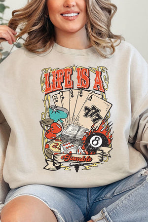 Life Is A Gamble Unisex NuBlend Crew Sweatshirt - Wholesale Accessory Market