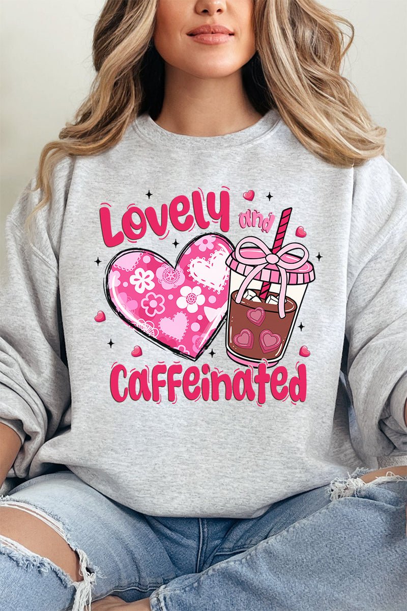 Lovely And Caffeinated Unisex NuBlend Crew Sweatshirt - Wholesale Accessory Market