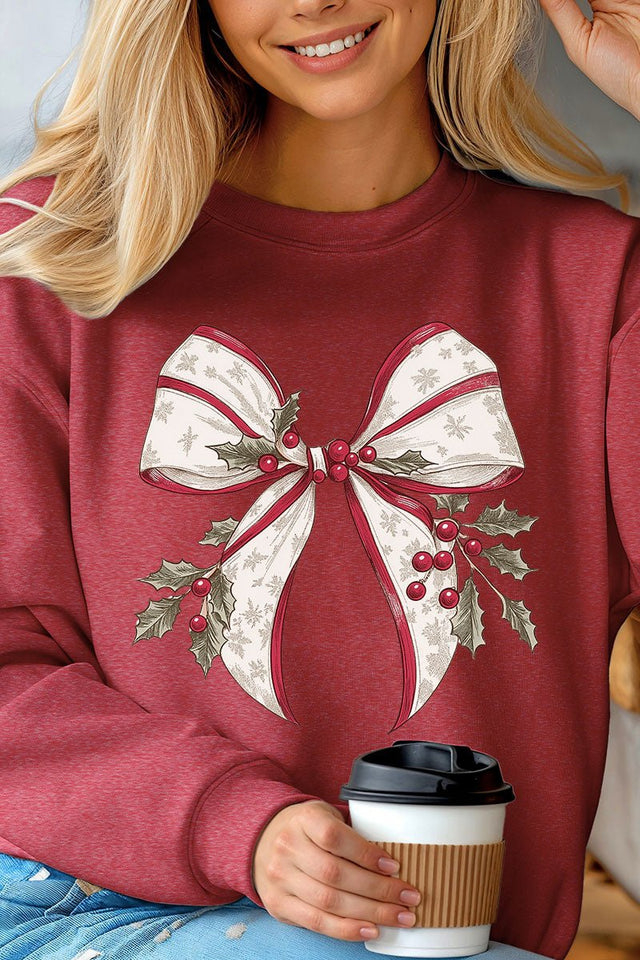 Mistletoe Moment Bow Unisex NuBlend Crew Sweatshirt - Wholesale Accessory Market