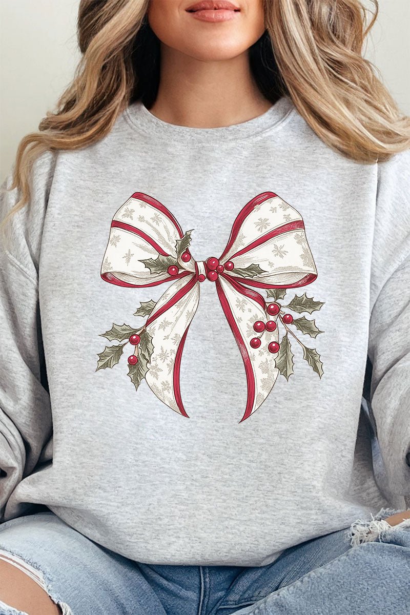 Mistletoe Moment Bow Unisex NuBlend Crew Sweatshirt - Wholesale Accessory Market