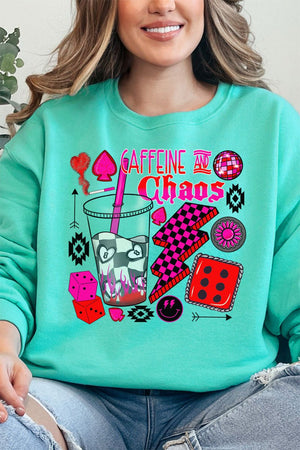 Outlaw Caffeine And Chaos Unisex NuBlend Crew Sweatshirt - Wholesale Accessory Market