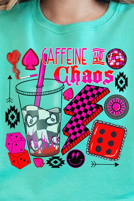 Outlaw Caffeine And Chaos Unisex NuBlend Crew Sweatshirt - Wholesale Accessory Market