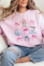 Pink Chinoiserie Christmas Unisex NuBlend Crew Sweatshirt - Wholesale Accessory Market