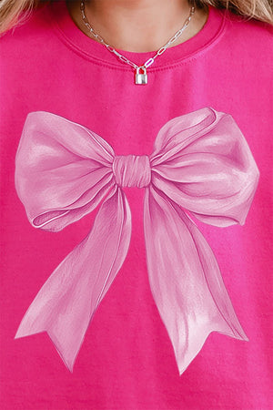 Pink Watercolor Bow Unisex NuBlend Crew Sweatshirt - Wholesale Accessory Market