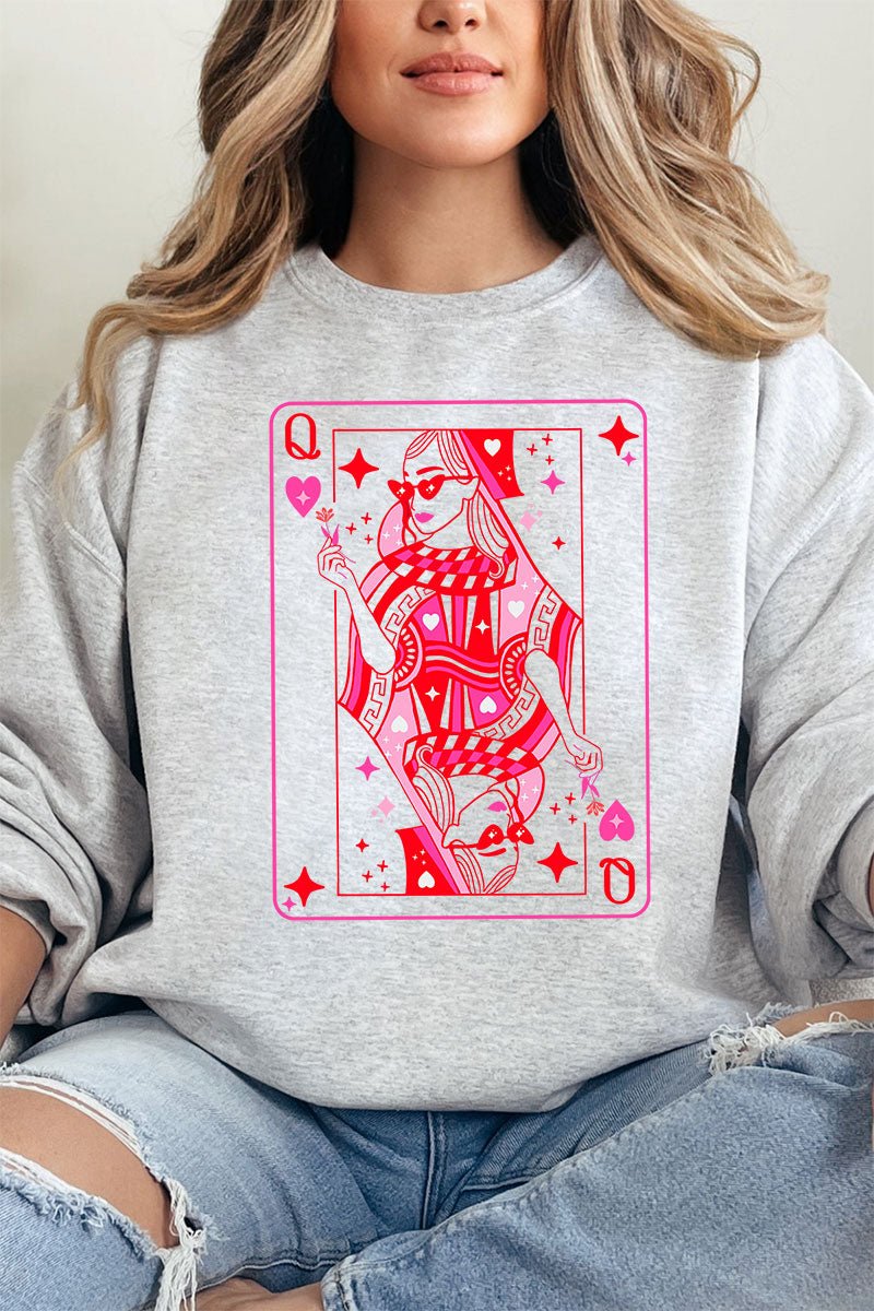 Queen Of Hearts Unisex NuBlend Crew Sweatshirt - Wholesale Accessory Market