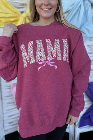 Side Bows Mama Arched Ivory Valentine Unisex NuBlend Crew Sweatshirt - Wholesale Accessory Market