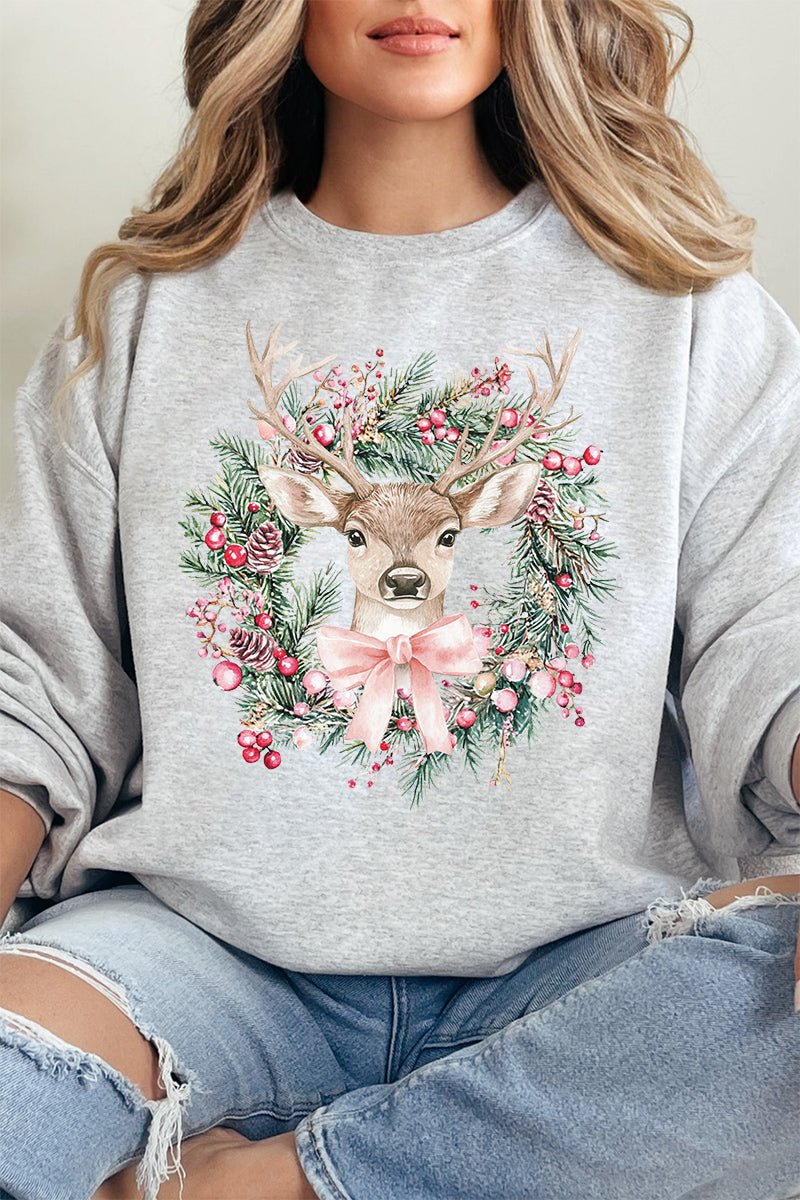 Sugar Plum Deer Unisex NuBlend Crew Sweatshirt - Wholesale Accessory Market