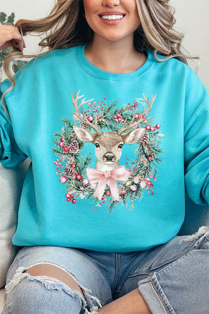 Sugar Plum Deer Unisex NuBlend Crew Sweatshirt - Wholesale Accessory Market