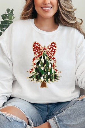 Traditional Glitzy Christmas Tree Unisex NuBlend Crew Sweatshirt - Wholesale Accessory Market