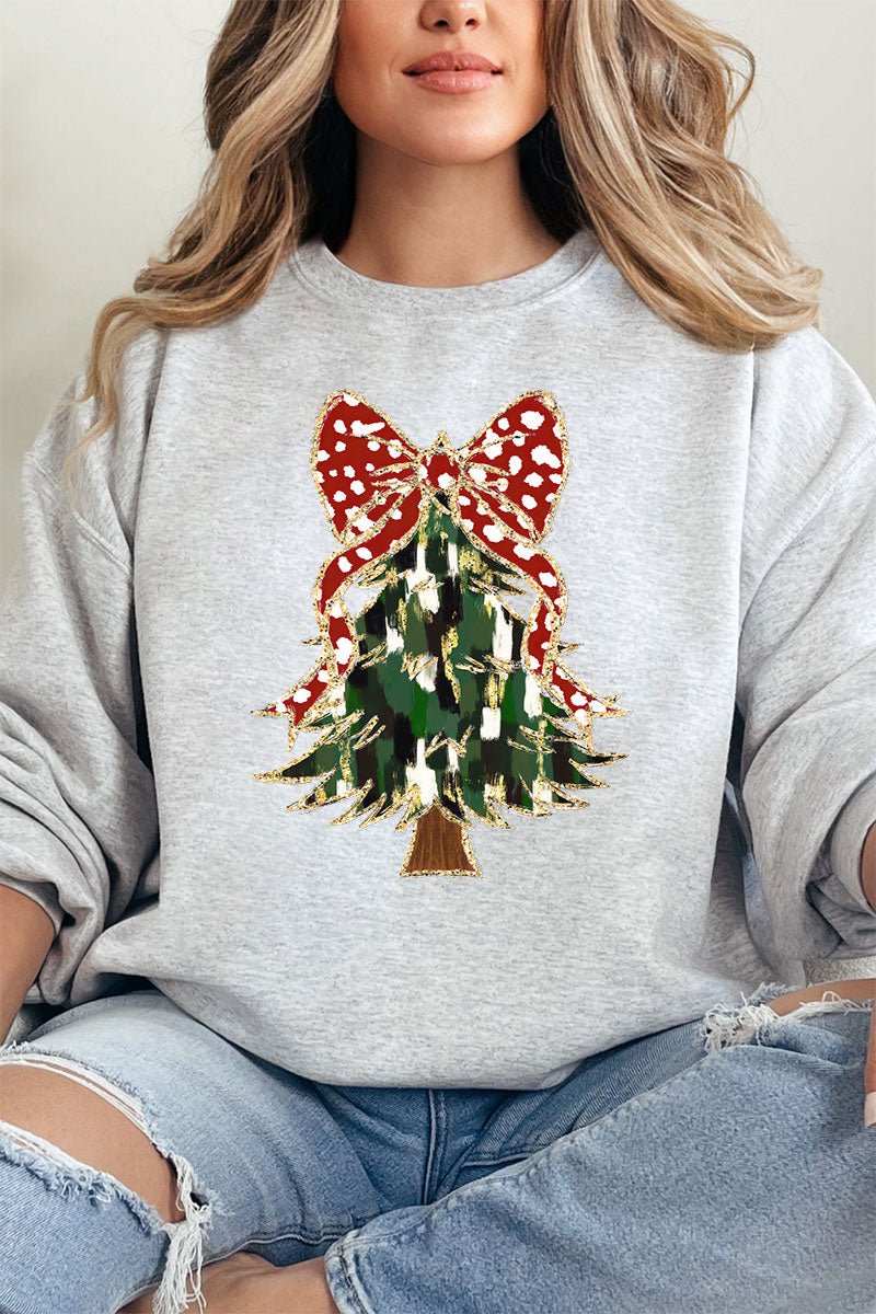 Traditional Glitzy Christmas Tree Unisex NuBlend Crew Sweatshirt - Wholesale Accessory Market