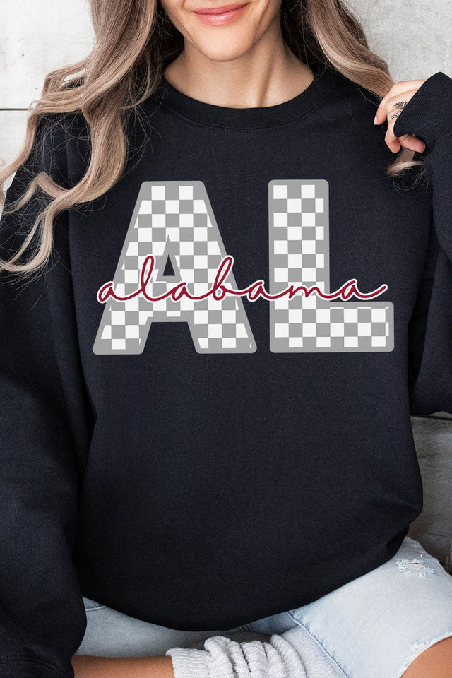 Alabama Checkered Unisex NuBlend Crew Sweatshirt - Wholesale Accessory Market