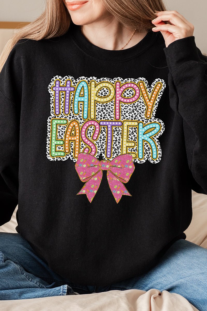 Colorful Happy Easter Bow Unisex NuBlend Crew Sweatshirt - Wholesale Accessory Market